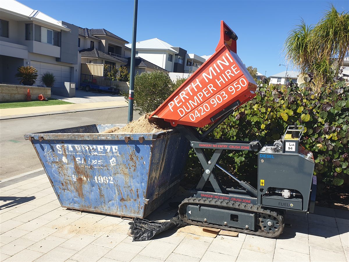 Excavated sand stockpile from a soakwell installation ready for disposal or reuse
